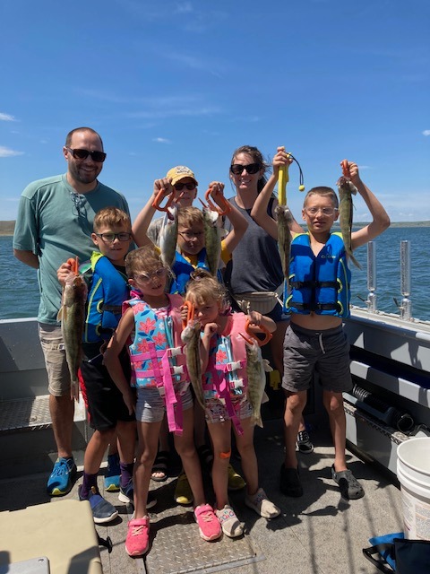 angry walleye lake oahe family fishing excursion